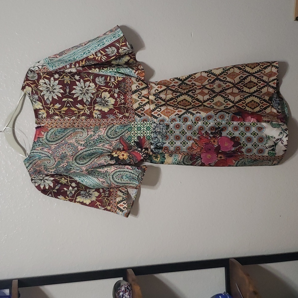 Zara PATCHWORK PRINT DRESS, SIZE S - Picture 6 of 15